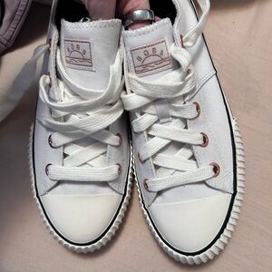 Skechers BOBS White Canvas Sneakers